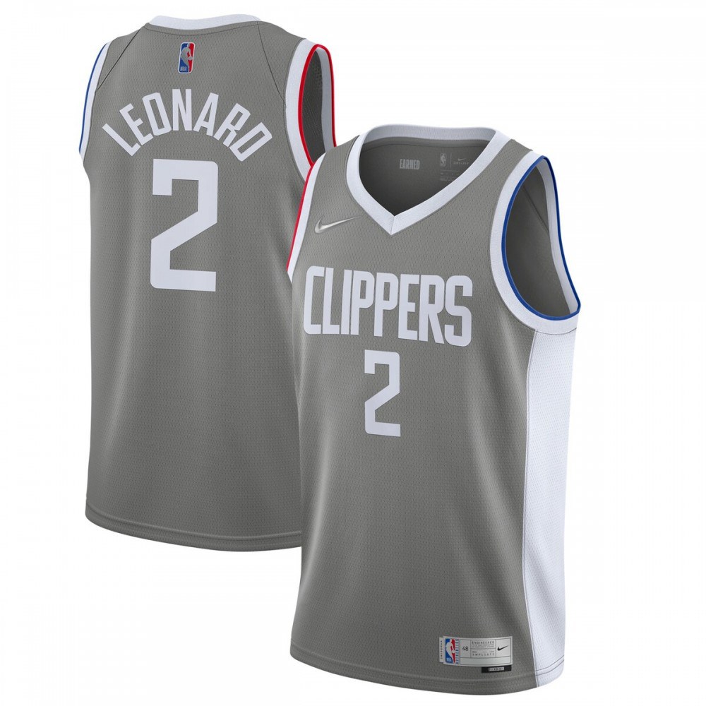 Kawhi Leonard LA Clippers 2020/21 Swingman Player Jersey Gray - Earned Edition-Pro Kit Vault | Brand New 26/27 Sports Jerseys